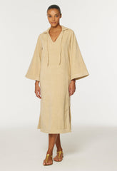 THE TUNIC CAFTAN in SAND TERRY CLOTH – Lisa Marie Fernandez