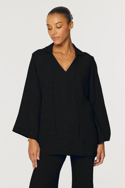 THE TUNIC in BLACK GAUZE