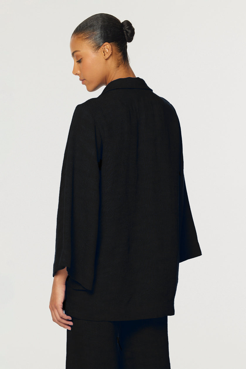THE TUNIC in BLACK GAUZE