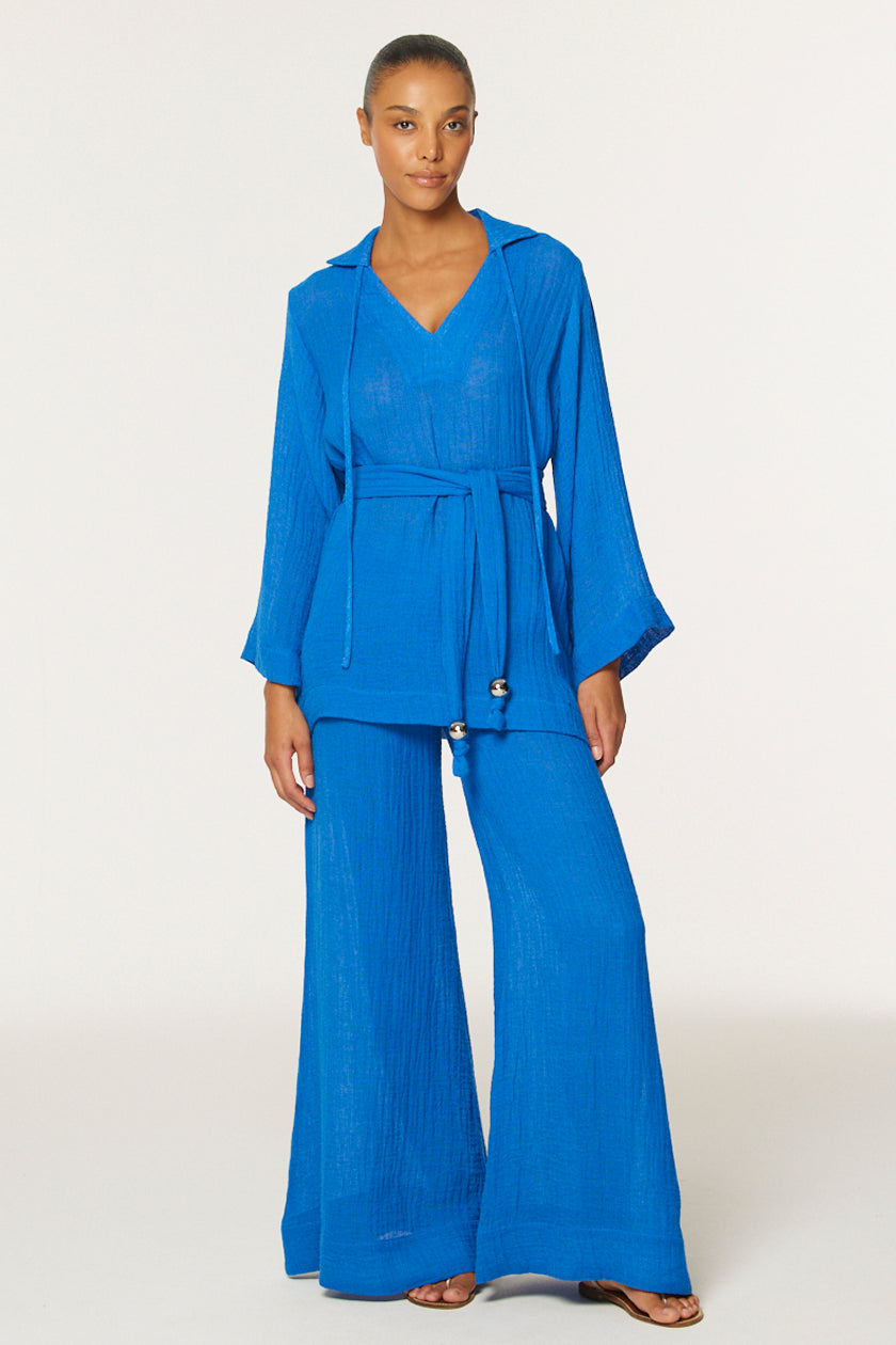 THE TUNIC in COBALT BLUE GAUZE