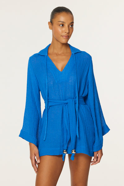 THE TUNIC in COBALT BLUE GAUZE