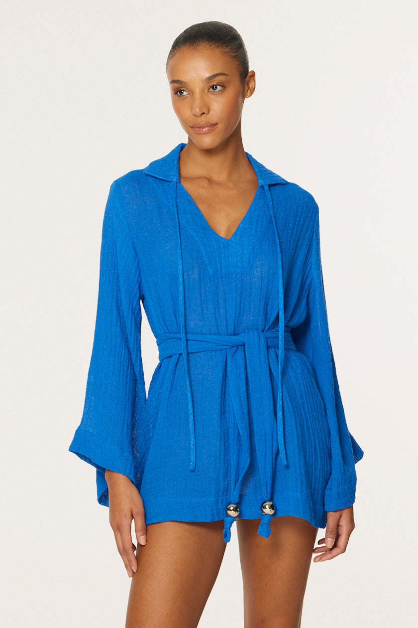 THE TUNIC in COBALT BLUE GAUZE