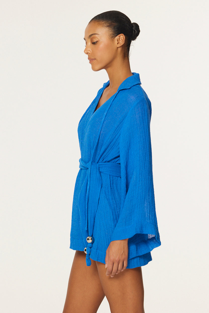 THE TUNIC in COBALT BLUE GAUZE