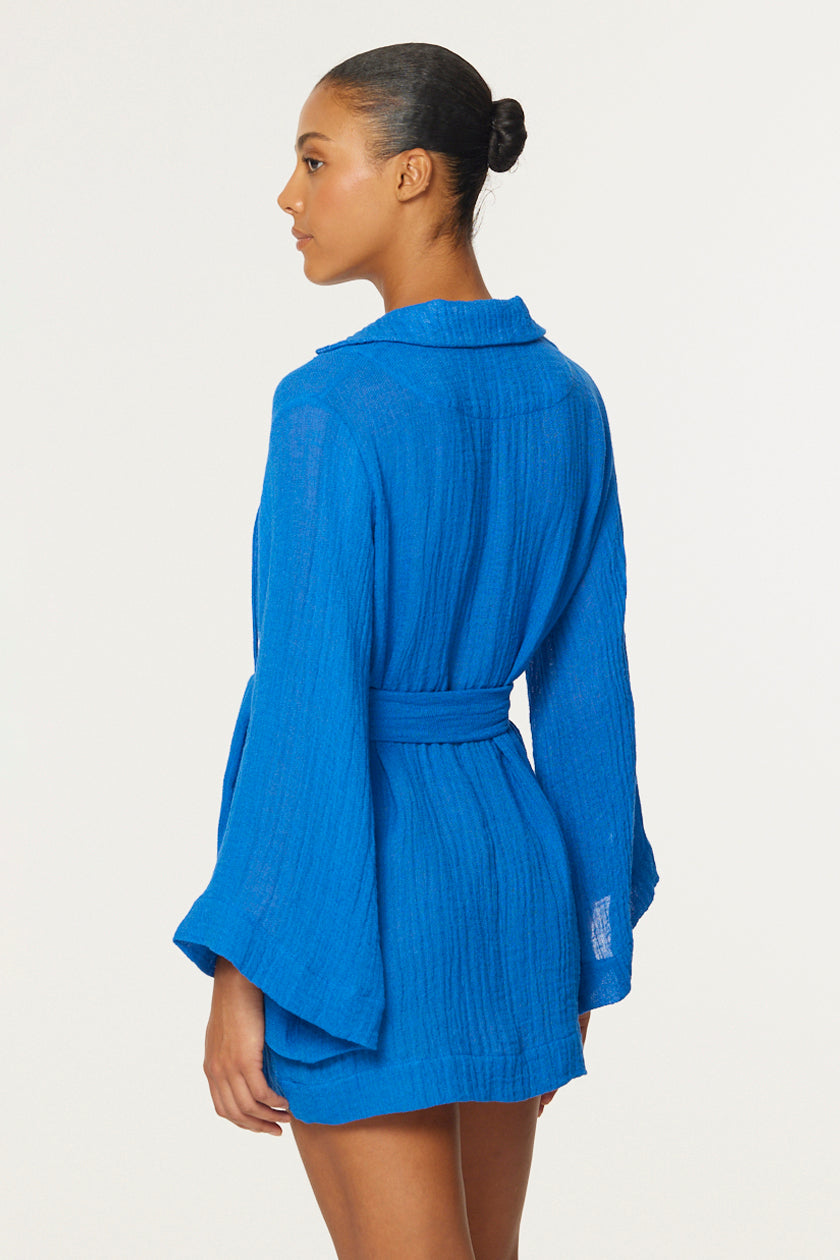 THE TUNIC in COBALT BLUE GAUZE