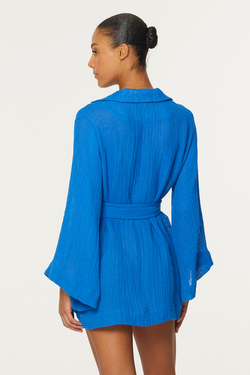 THE TUNIC in COBALT BLUE GAUZE