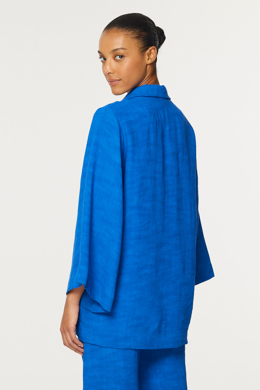 THE TUNIC in COBALT BLUE SHANTUNG