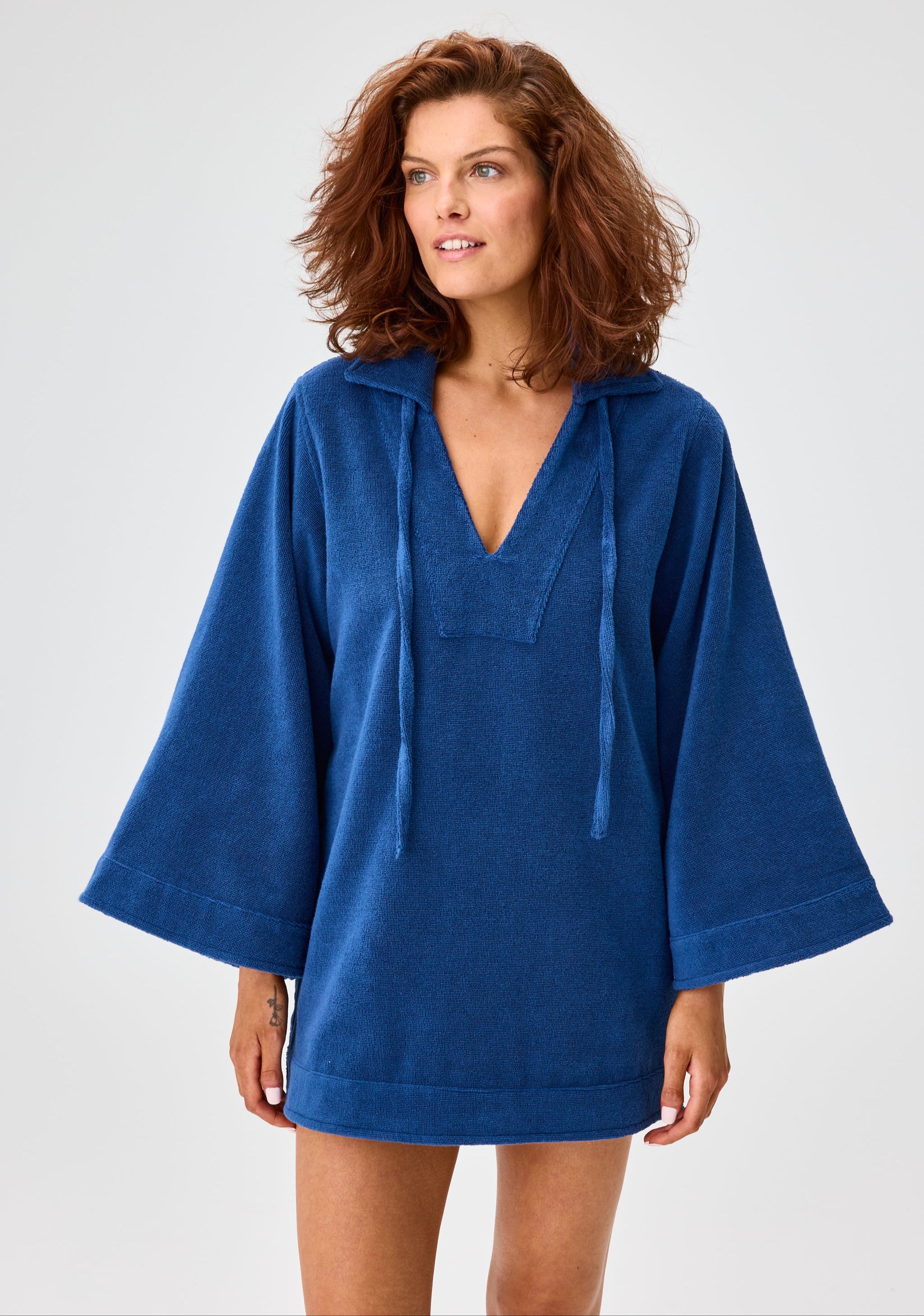 tunic mini dress Sail to Sable Mint and White Button Front MINT/WHITE / XXL / R25133 The crew neckline is framed with delicate lace edging THE TUNIC MINI DRESS in