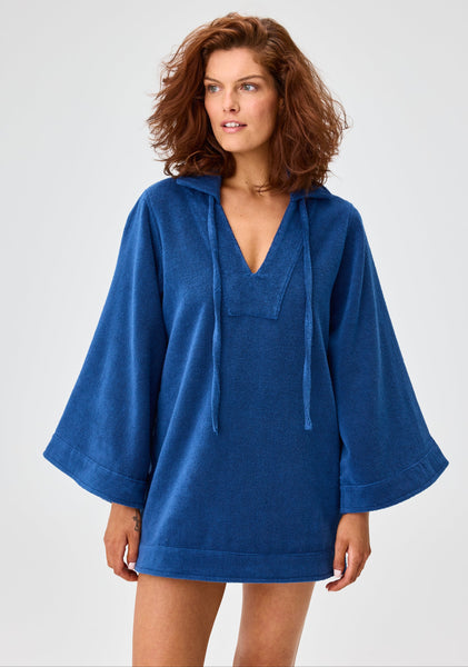THE TUNIC TOP in NAVY TERRY CLOTH