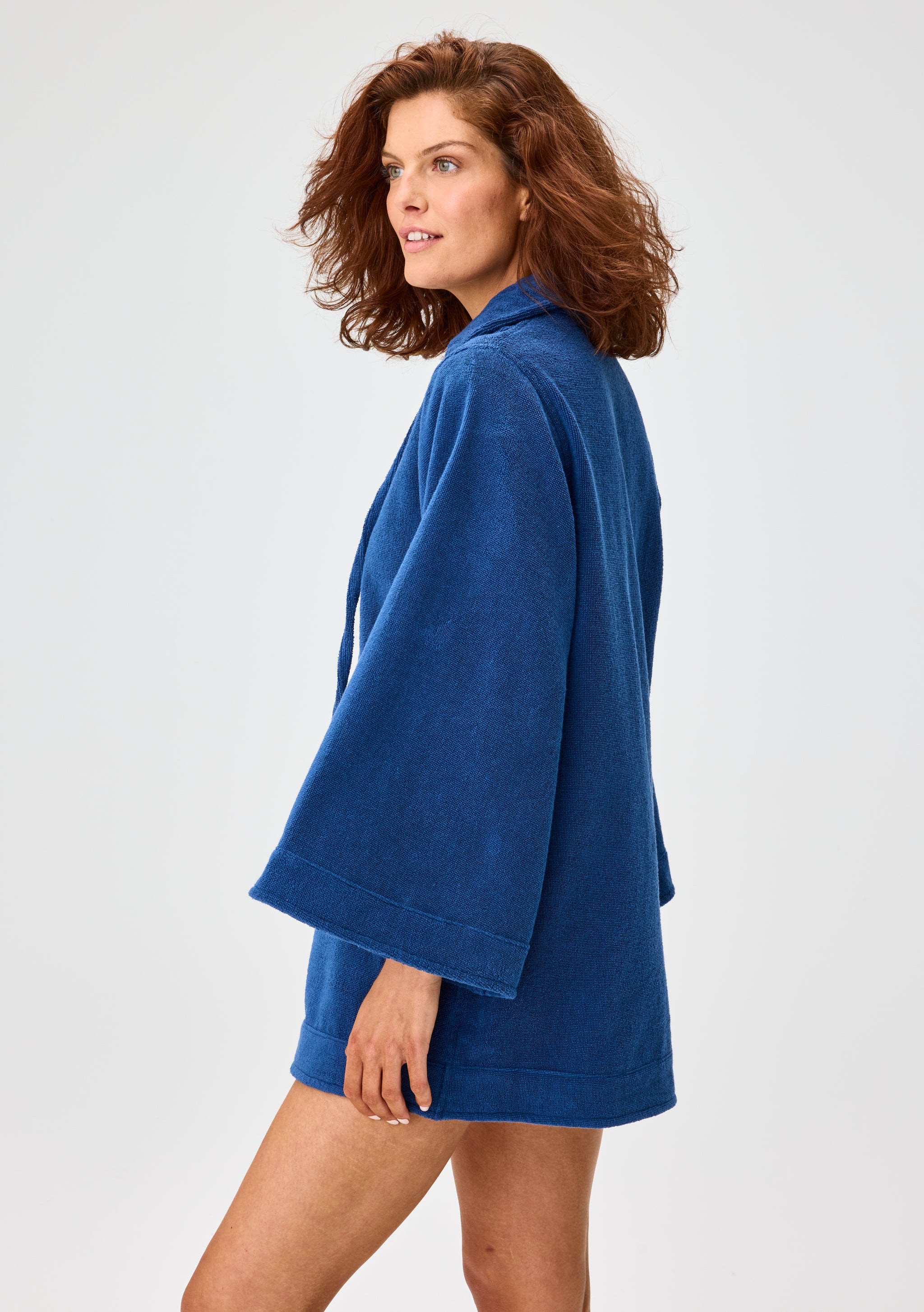 THE TUNIC MINI DRESS in NAVY TERRY CLOTH Lisa Marie Fernandez THE TUNIC MINI DRESS in NAVY TERRY CLOTH Lisa Marie Fernandez