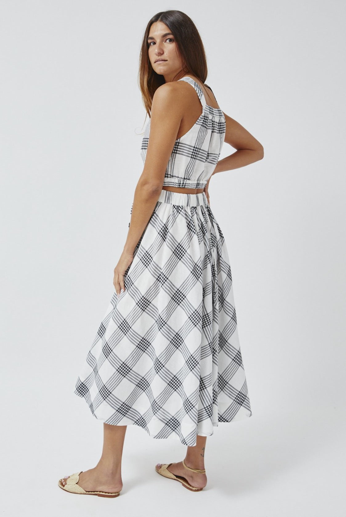 THE BALLOON SKIRT in PLAID COTTON