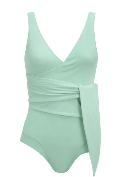 THE DREE LOUISE MAILLOT in SEAFOAM CREPE