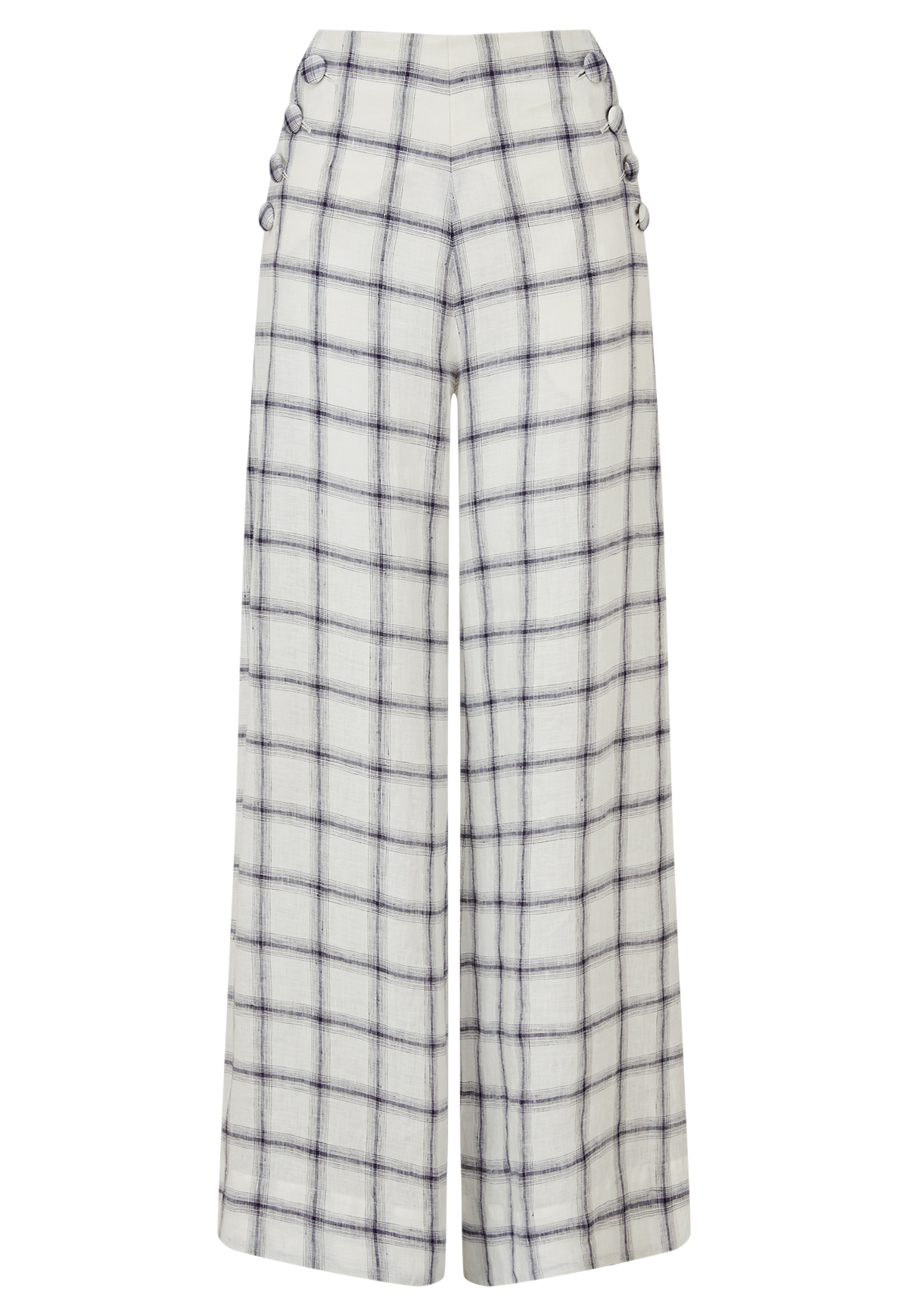Wide leg windowpane pants best sale