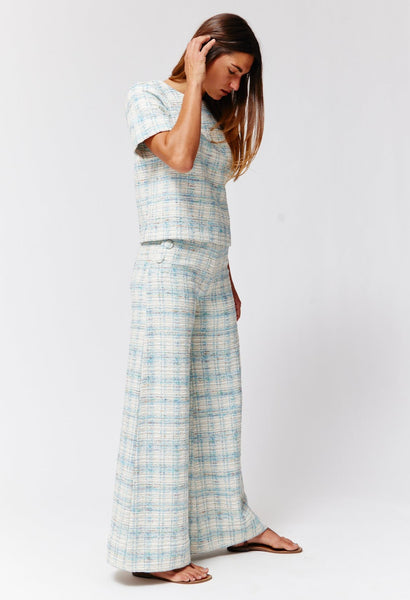 THE SAILOR PANT in BLUE TWEED