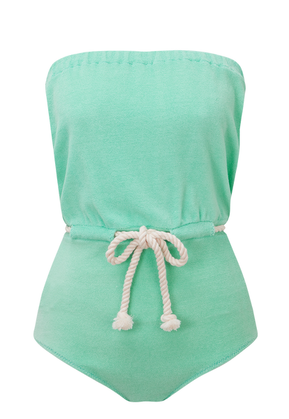 THE VICTOR MAILLOT in SEAFOAM TERRY CLOTH