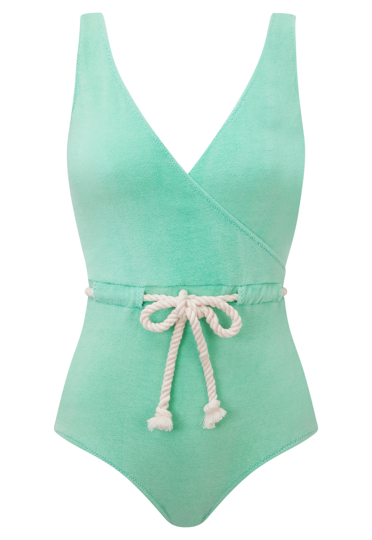 THE YASMIN MAILLOT in SEAFOAM TERRY CLOTH